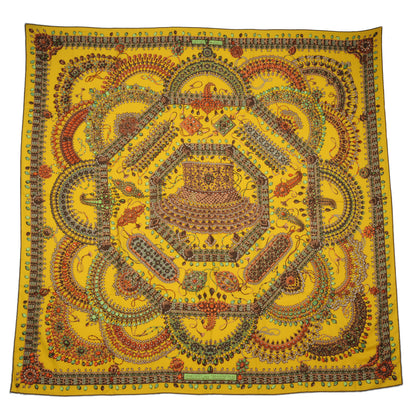 Hermes Cashmere Silk Parures Des Maharajas Shawl 140 2 of 7