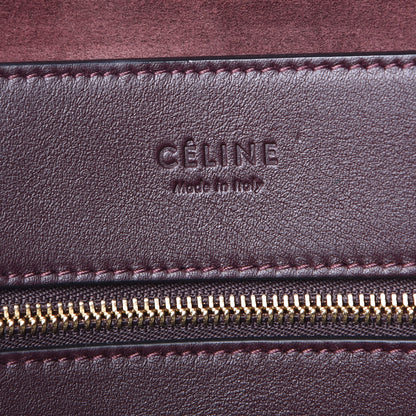 Celine Smooth Calfskin Triple Shopper Tote Burgundy 6 of 10
