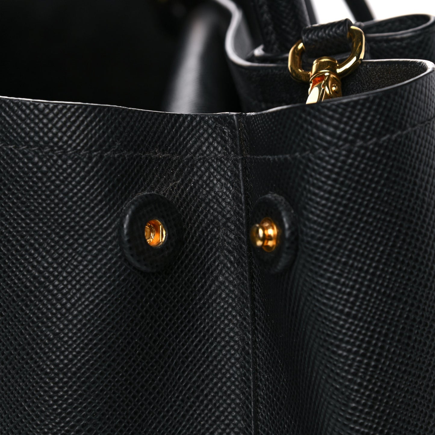Saffiano Cuir Small Double Bag Black