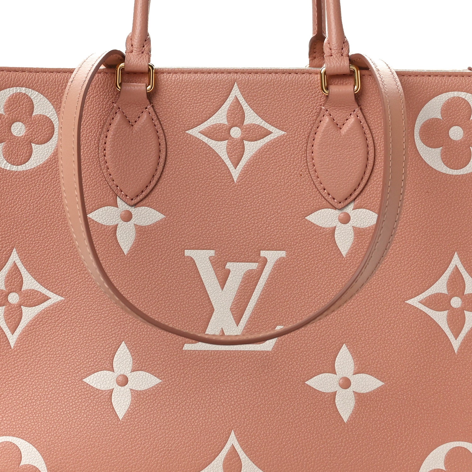 Louis Vuitton Empreinte Monogram Giant Onthego MM Rose Trianon Creme 7 of 10