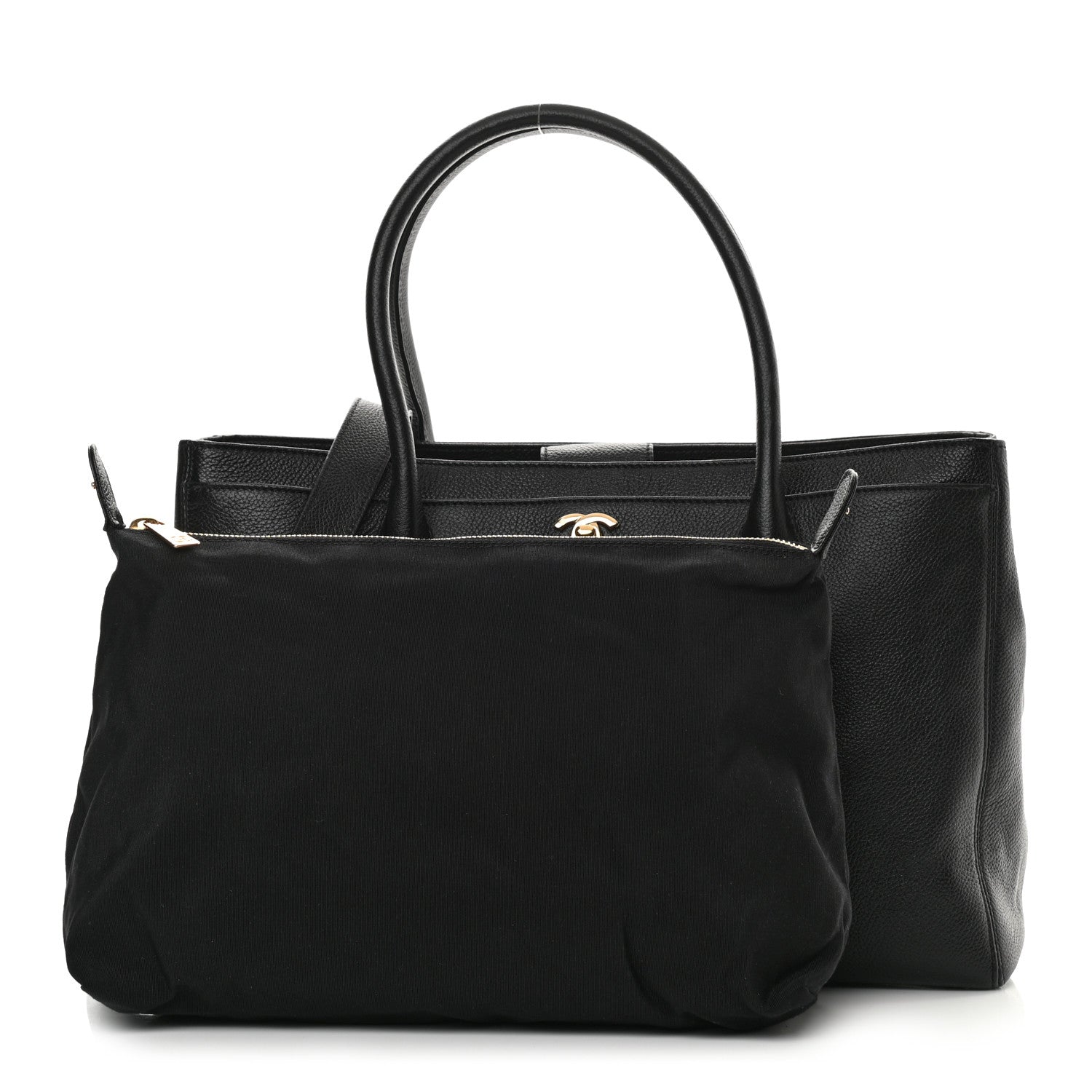 Chanel Calfskin Cerf Executive Shopper Tote Black 1 of 11
