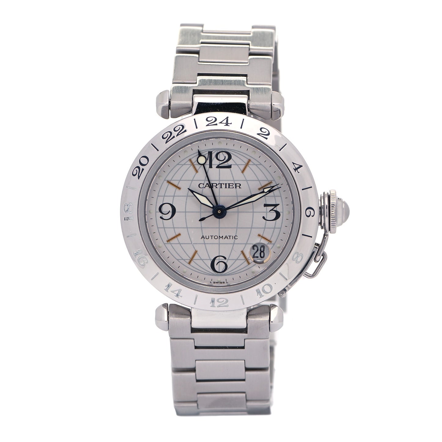 Stainless Steel 35mm Pasha GMT Automatic Watch