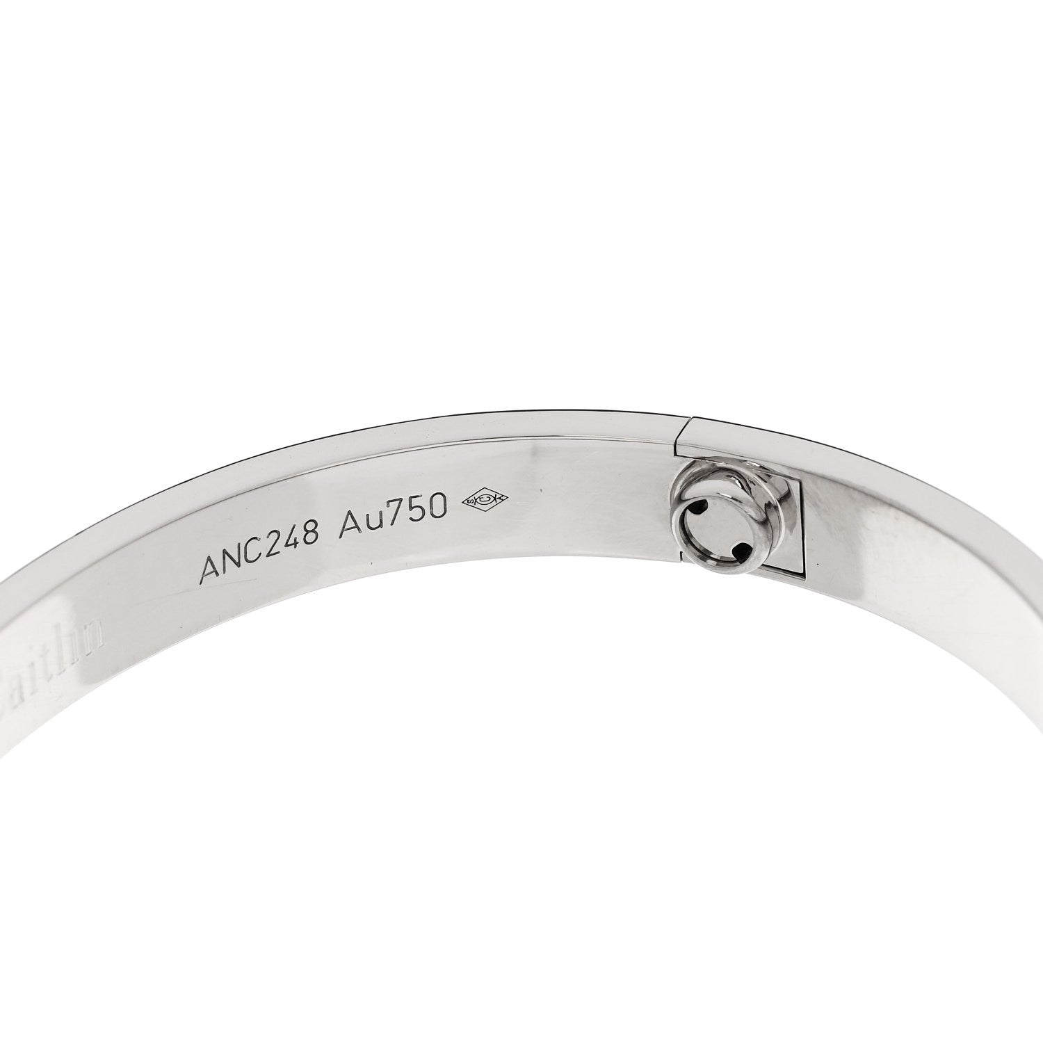 Cartier 18K White Gold LOVE Bracelet 17 7 of 8