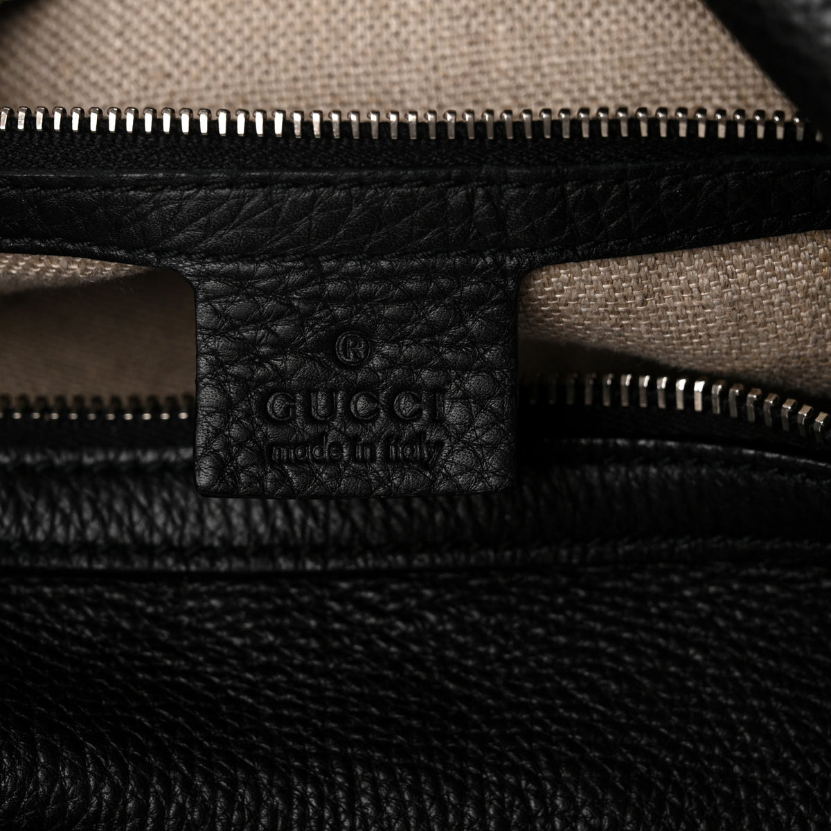 Gucci Pebbled Calfskin Large Icon Bit Hobo Black 6 of 11