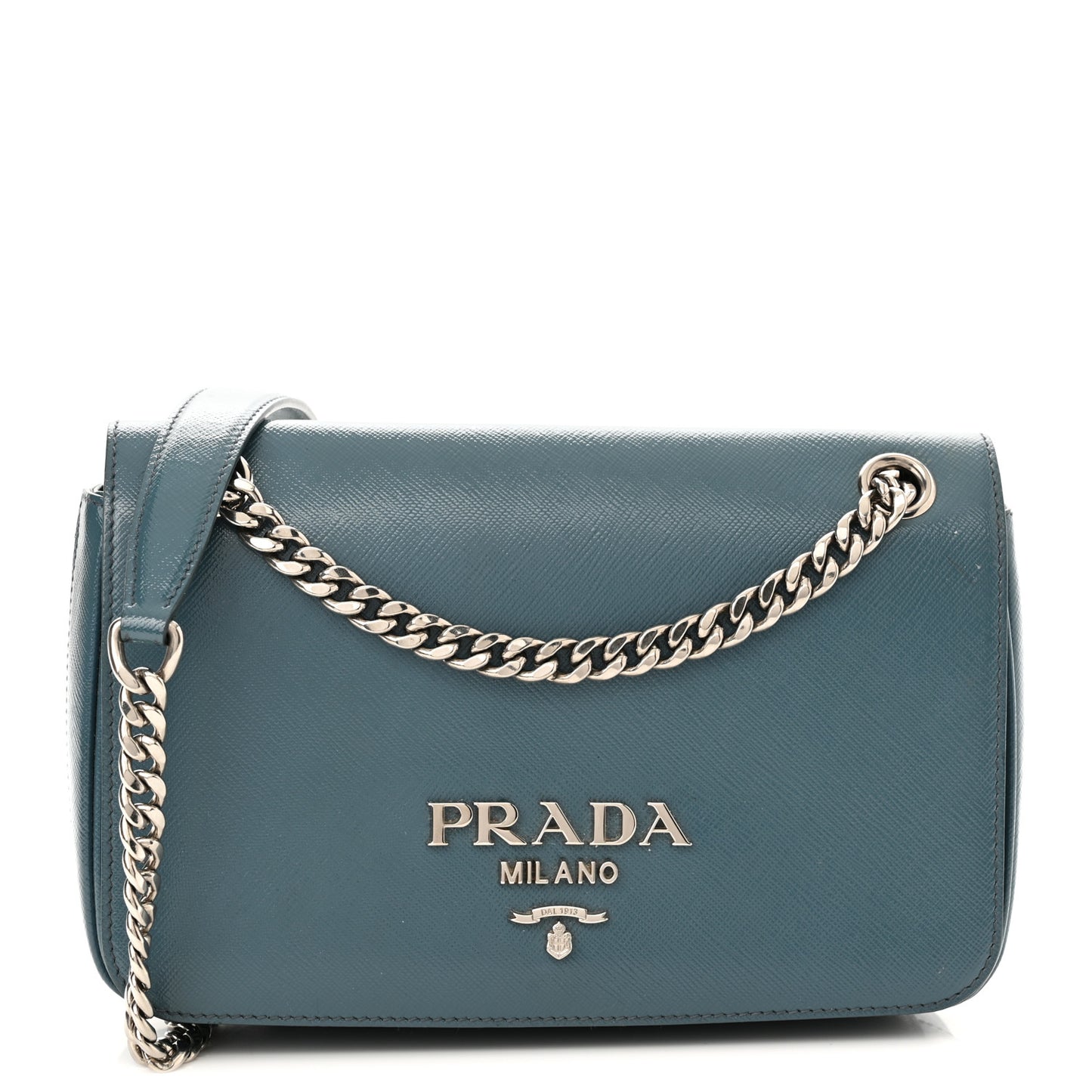 Saffiano Soft Calfskin Chain Crossbody Bag Ottanio