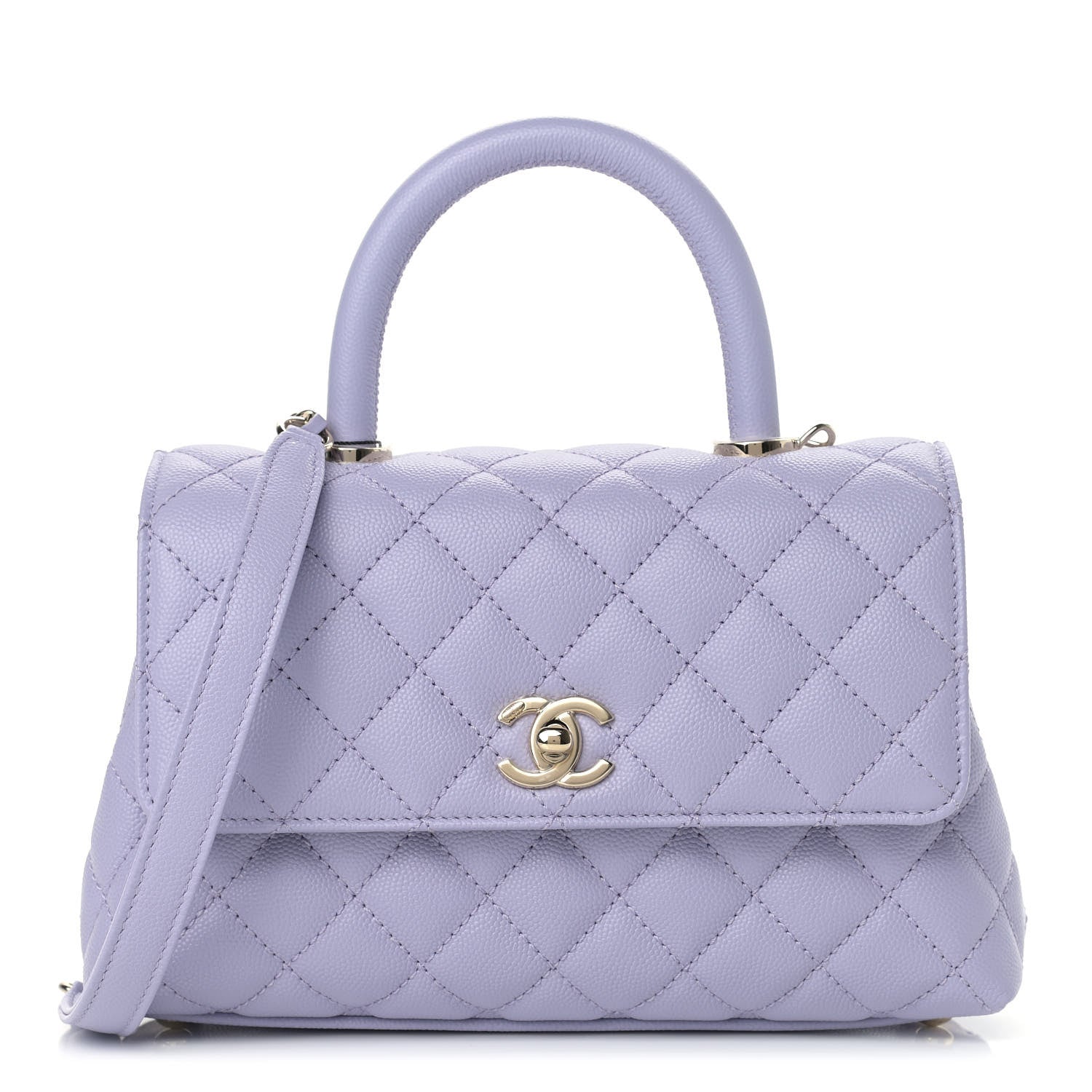 Chanel Caviar Quilted Mini Coco Handle Flap Light Purple 1 of 10