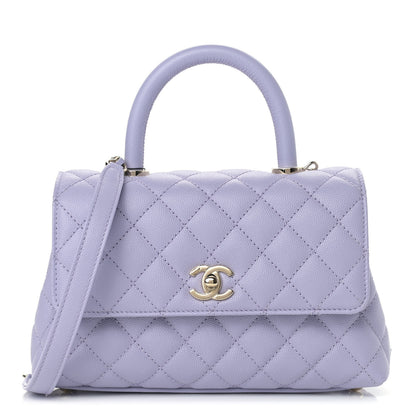 Chanel Caviar Quilted Mini Coco Handle Flap Light Purple 1 of 10