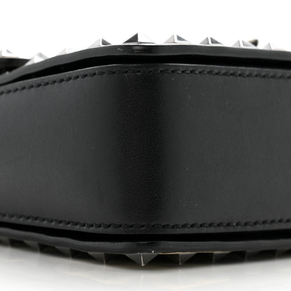 Valentino Garavani Vitello Chevron Medium Rockstud Flip Lock Crossbody Bag Light Ivory Black 8 of 14
