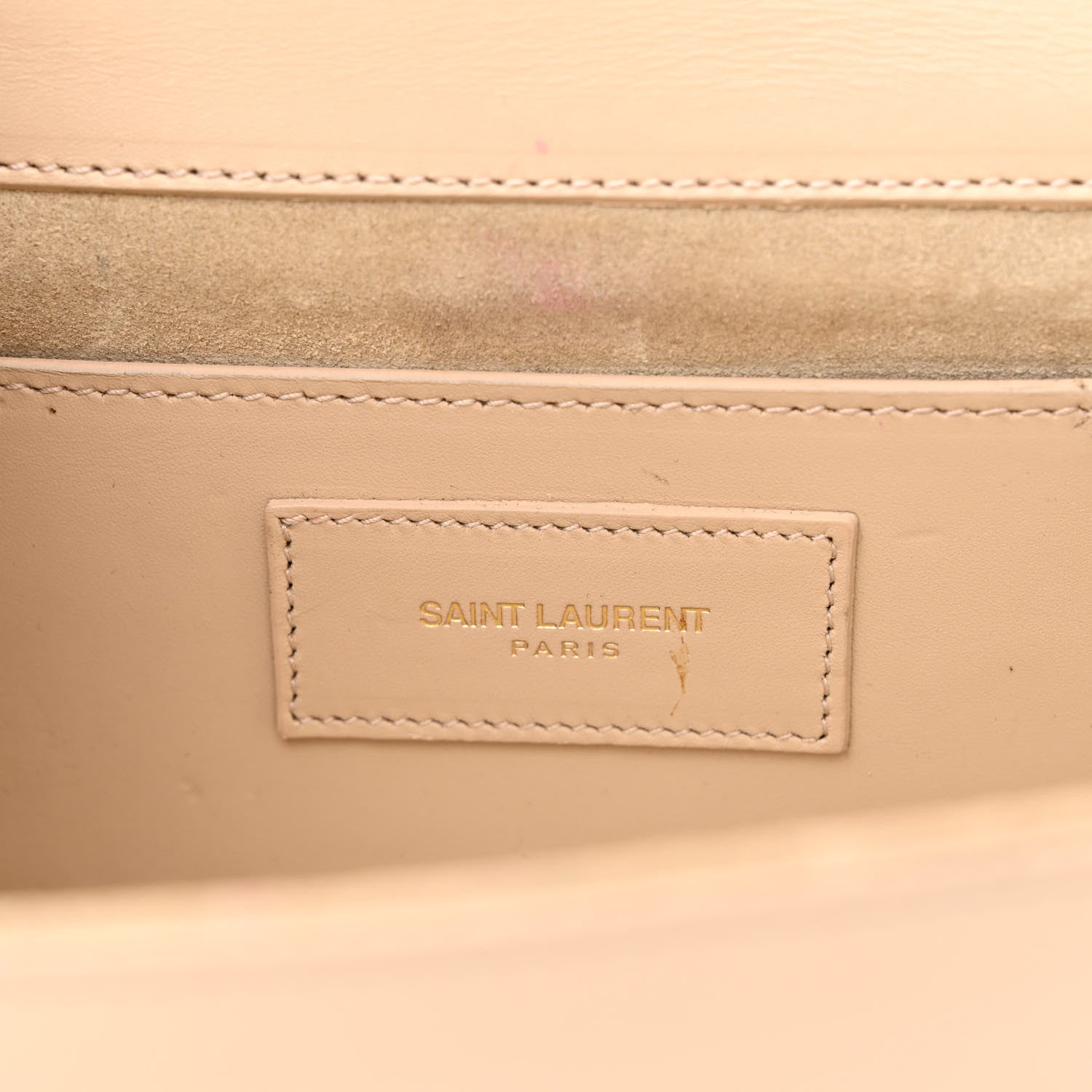 Saint Laurent Smooth Calfskin Classic Monogram Cassandre Clutch Nude 6 of 16