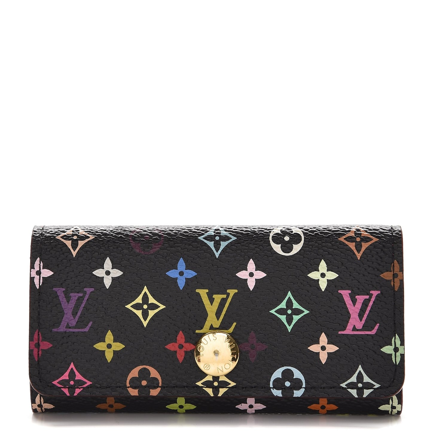 Monogram Multicolor Multicles 4 Key Holder Black Grenade