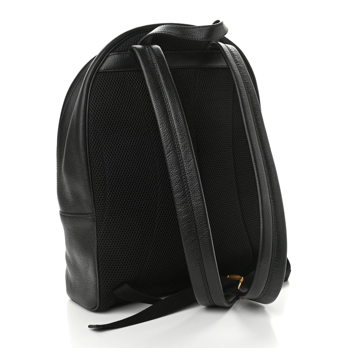 Calfskin Logo Day Backpack Black