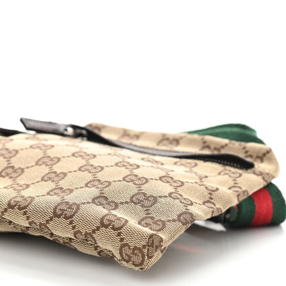 Gucci GG Monogram Web Double Pocket Belt Bag Dark Brown 10 of 12