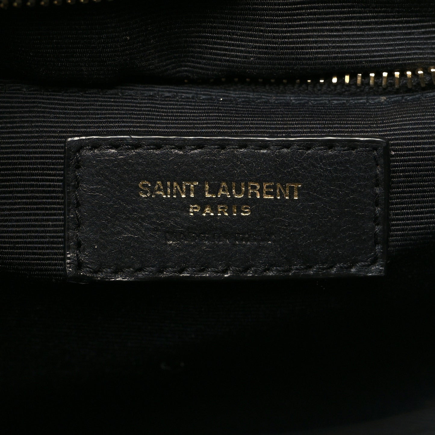Grain De Poudre Textured Mixed Matelasse Large Triquilt Monogram Satchel Black