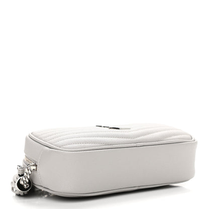 Saint Laurent Grain De Poudre Matelasse Monogram Mini Lou Camera Bag Granite 4 of 13