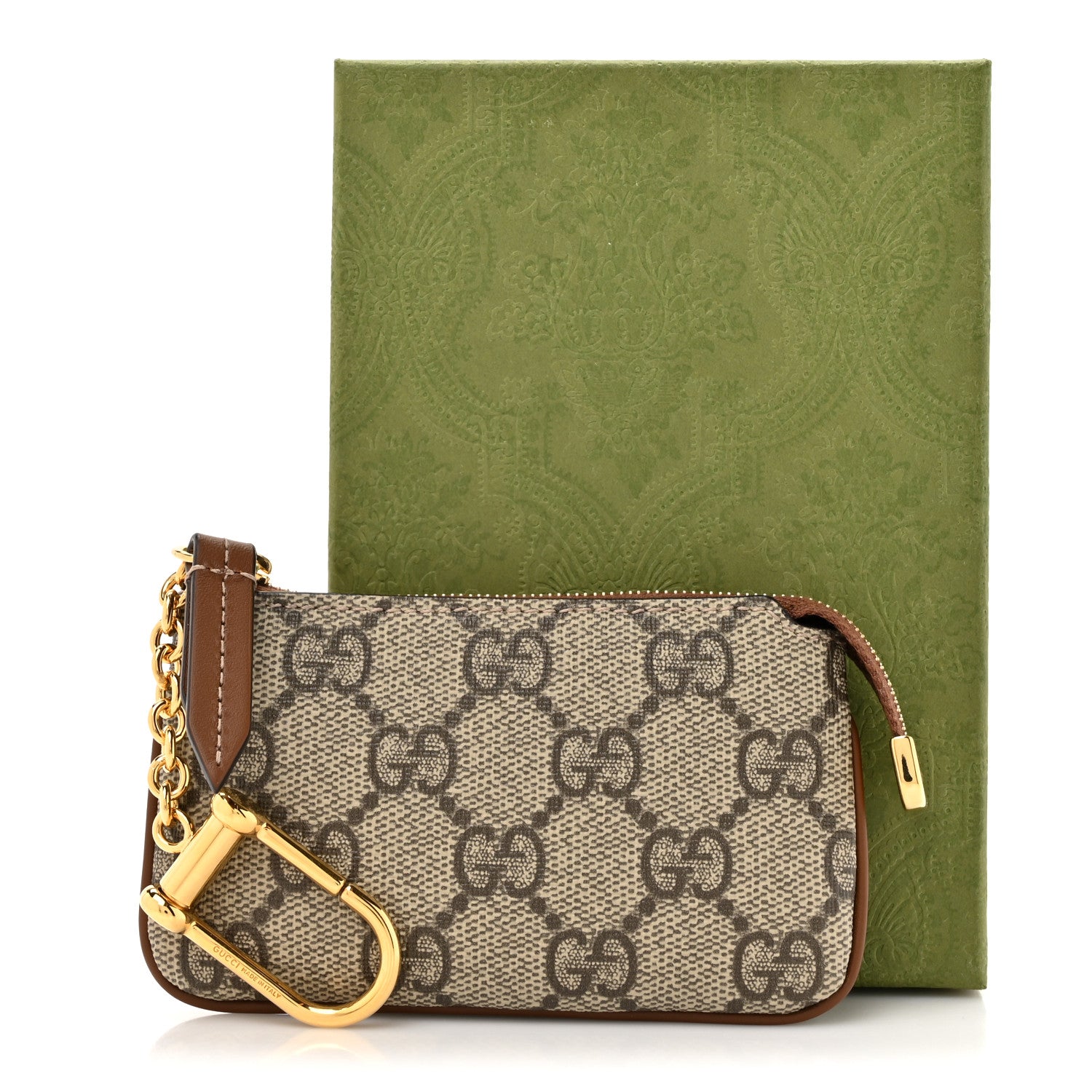 Gucci GG Supreme Monogram Key Case Beige Ebony Cuir 8 of 8