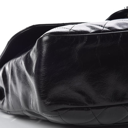 Chanel Glazed Calfskin Quilted Small CC Delivery Tote Black 10 of 11
