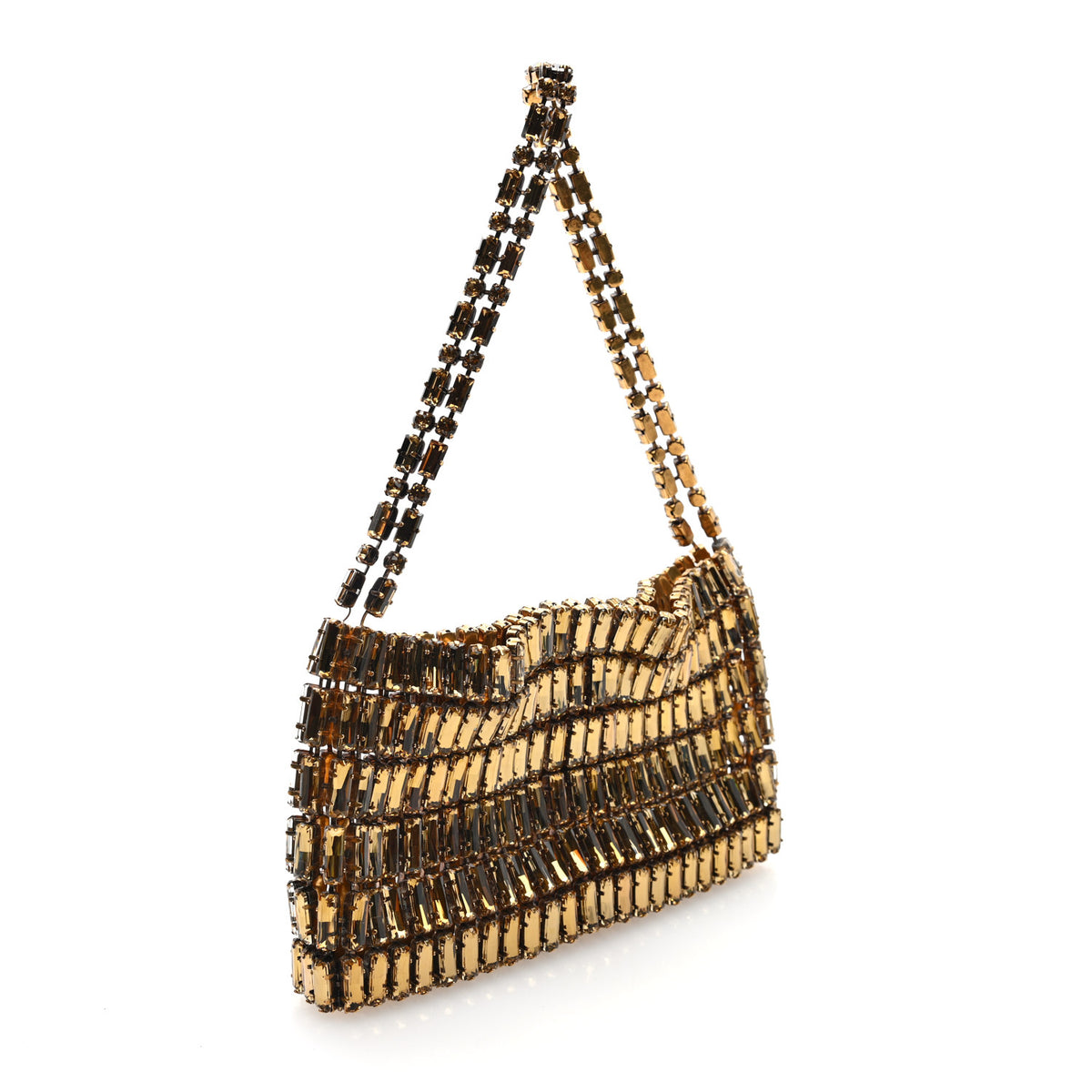 Saint Laurent Crystal Embellished Minaudiere Small Bag Bronze 3 of 10