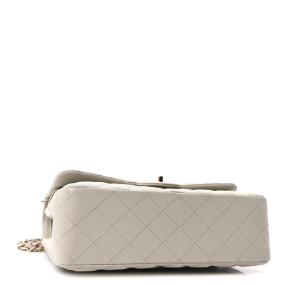 Chanel Lambskin Quilted Jumbo Double Flap Grey 4 of 10