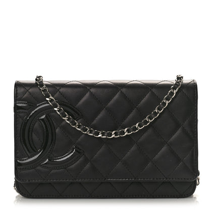 Chanel Calfskin Quilted Cambon Wallet on Chain WOC Black 1 of 10