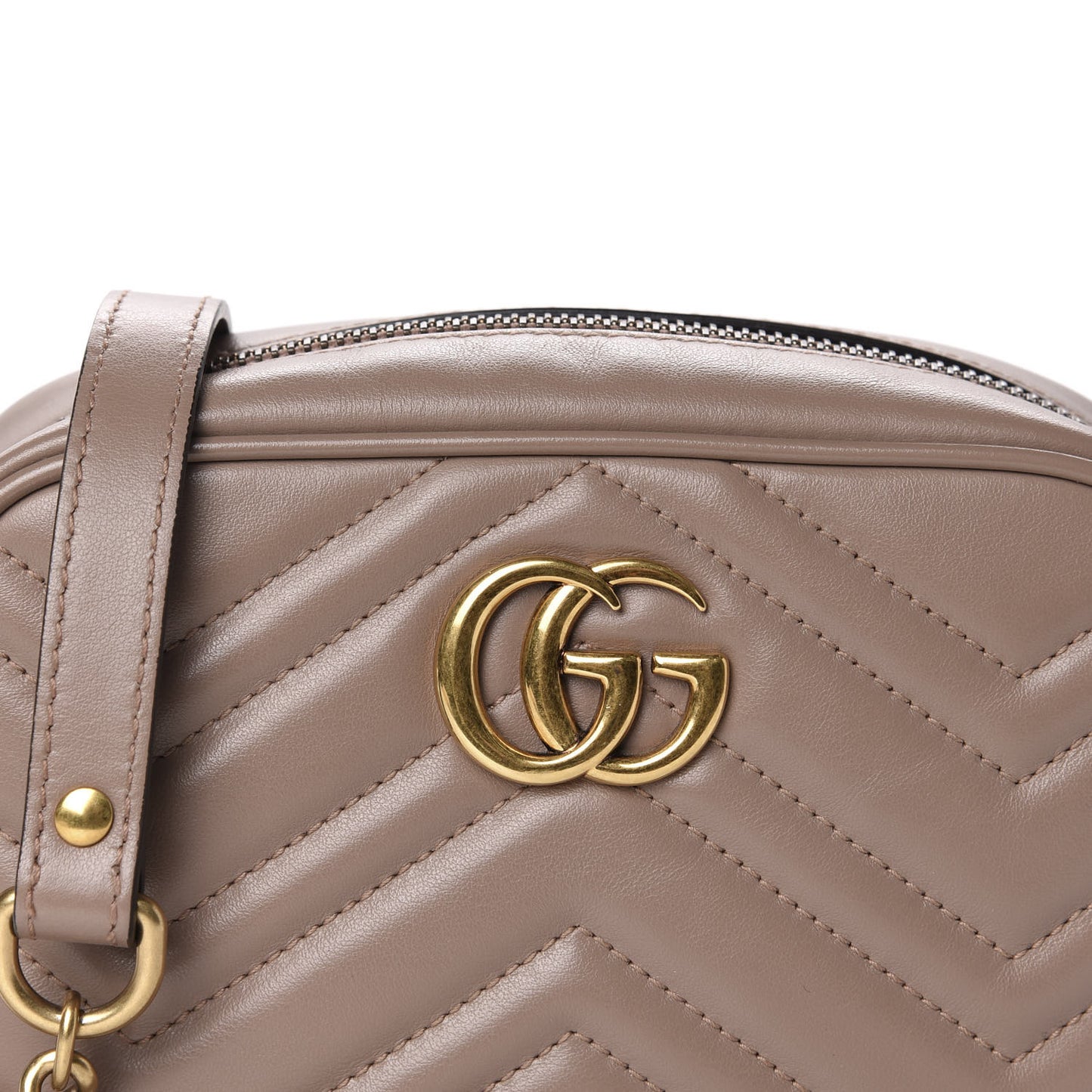 Calfskin Matelasse Mini GG Marmont Chain Shoulder Bag Porcelain Rose
