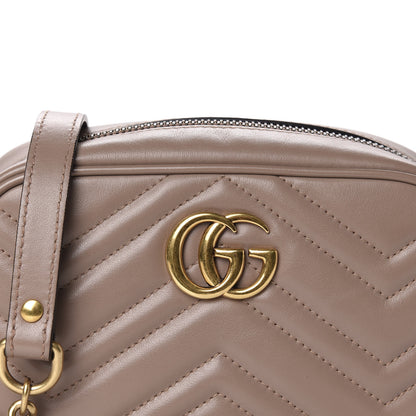 Gucci Calfskin Matelasse Mini GG Marmont Chain Shoulder Bag Porcelain Rose 10 of 11
