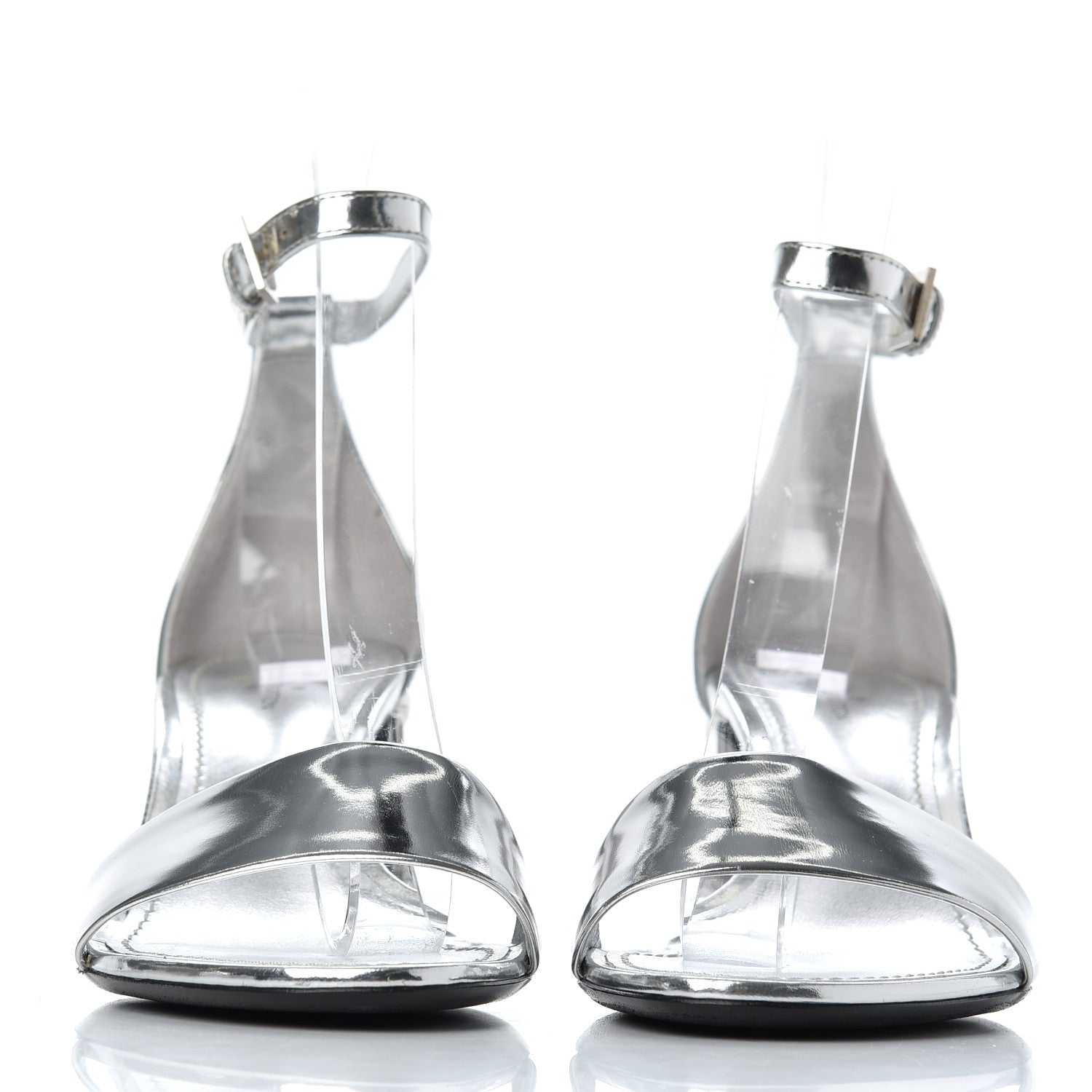 Louis Vuitton Calfskin Silver Light Sandal 37.5 Argent 2 of 16