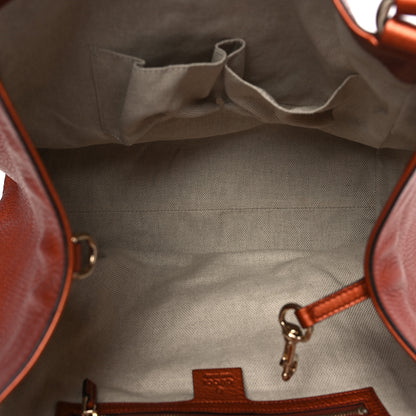 Gucci Metallic Pebbled Calfskin Medium Soho Shoulder Bag Orange 5 of 10