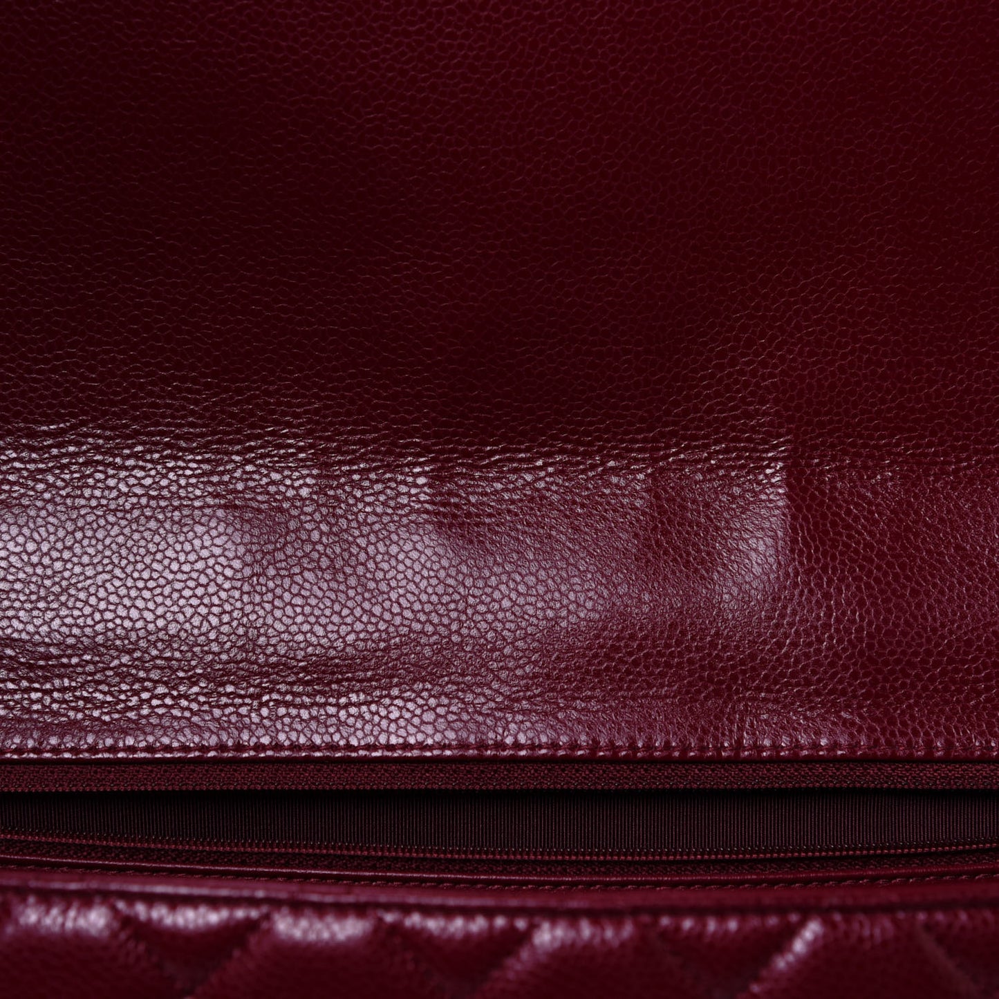 Caviar Quilted Maxi Single Flap Dark Red