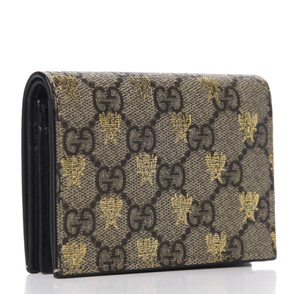 Gucci GG Supreme Monogram Bee Print Card Case 3 of 7