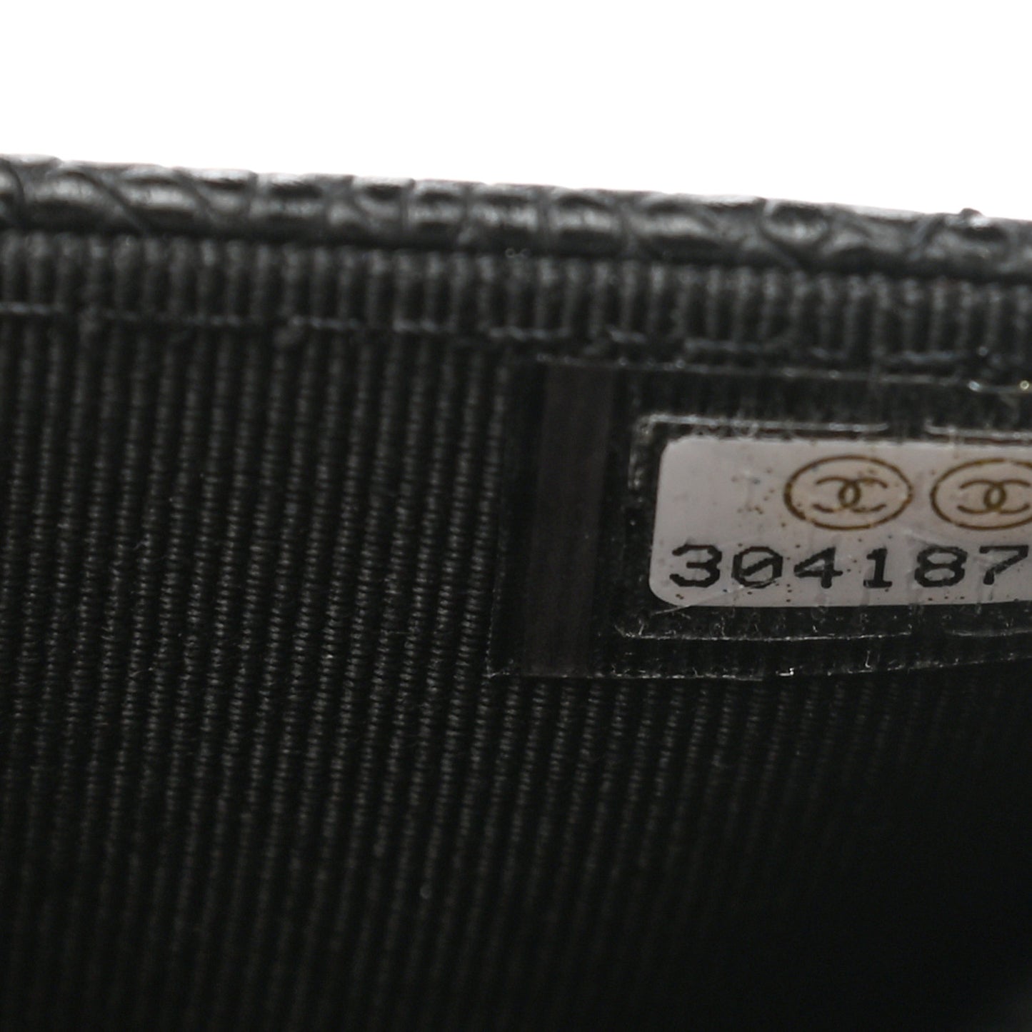 Caviar Quilted Flap Card Holder Wallet Black