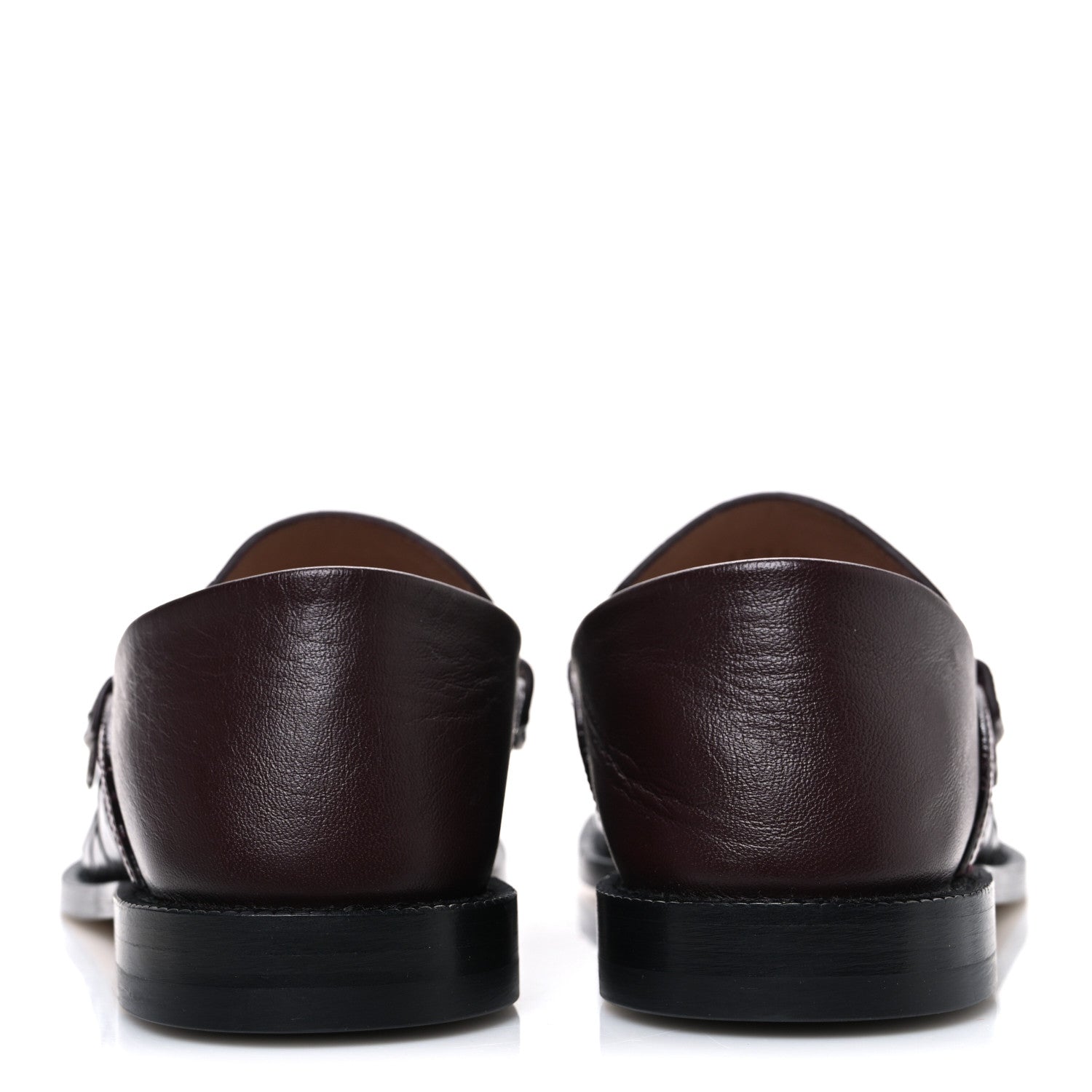 Loewe Calfskin Crocodile Embossed Campo Loafers 36 Burgundy 6 of 11