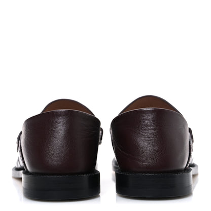 Loewe Calfskin Crocodile Embossed Campo Loafers 36 Burgundy 6 of 11