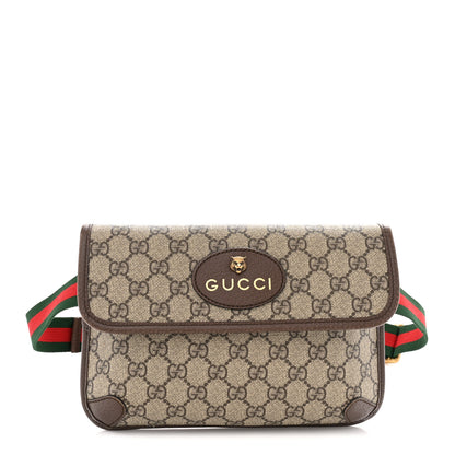 Gucci GG Supreme Monogram Neo Vintage Web Belt Bag Brown 1 of 10