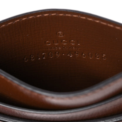 Balenciaga X GUCCI GG Monogram Azalea Calfskin Neo Classic Card Holder Beige Ebony Brown Sugar 6 of 8
