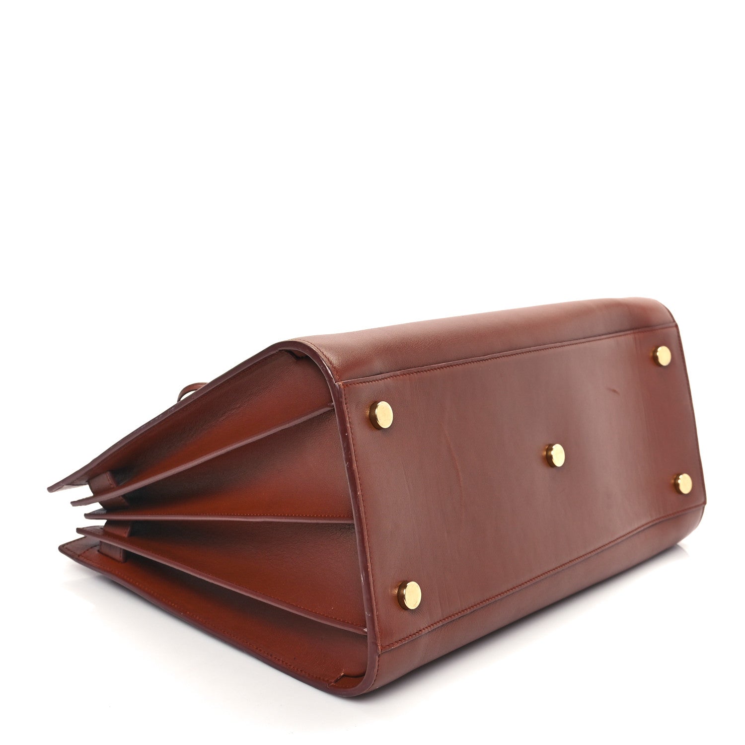 Saint Laurent Calfskin Large Sac De Jour Carryall Cognac 4 of 12