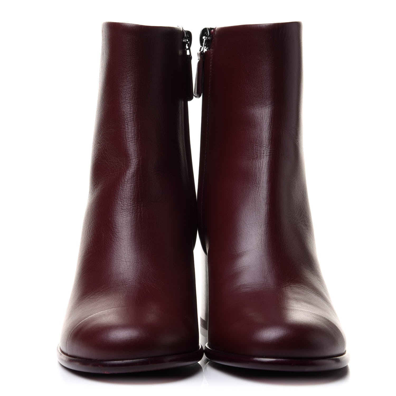 Chanel CC Ankle Boots 37 Burgundy 2 of 10