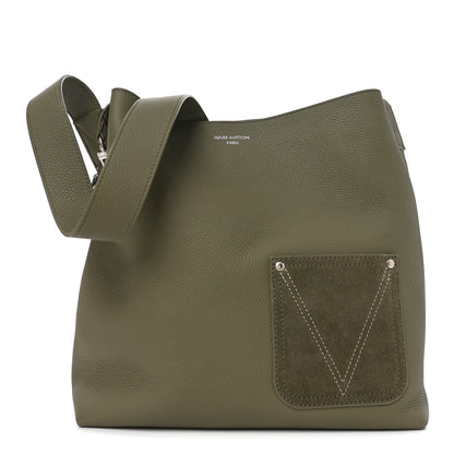 Louis Vuitton LV Touch Calfskin Reversible Verso Hobo H38  Khaki Green 1 of 10