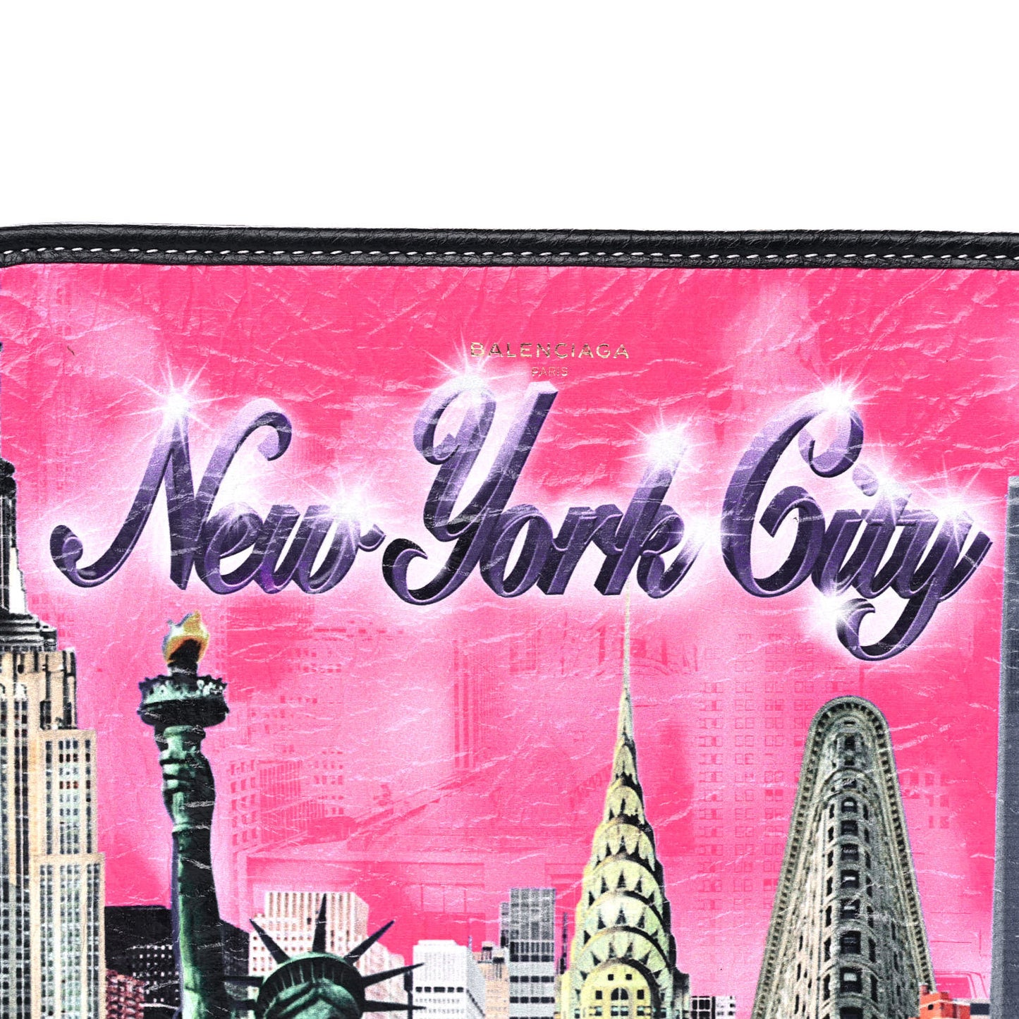 Agneau Arena NYC Mini Bazar Pouch Rose Black Gris Rouge