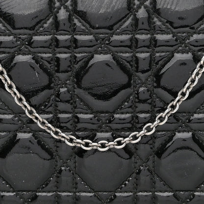 Christian Dior Patent Cannage Lady Dior Convertible Clutch Black 7 of 12