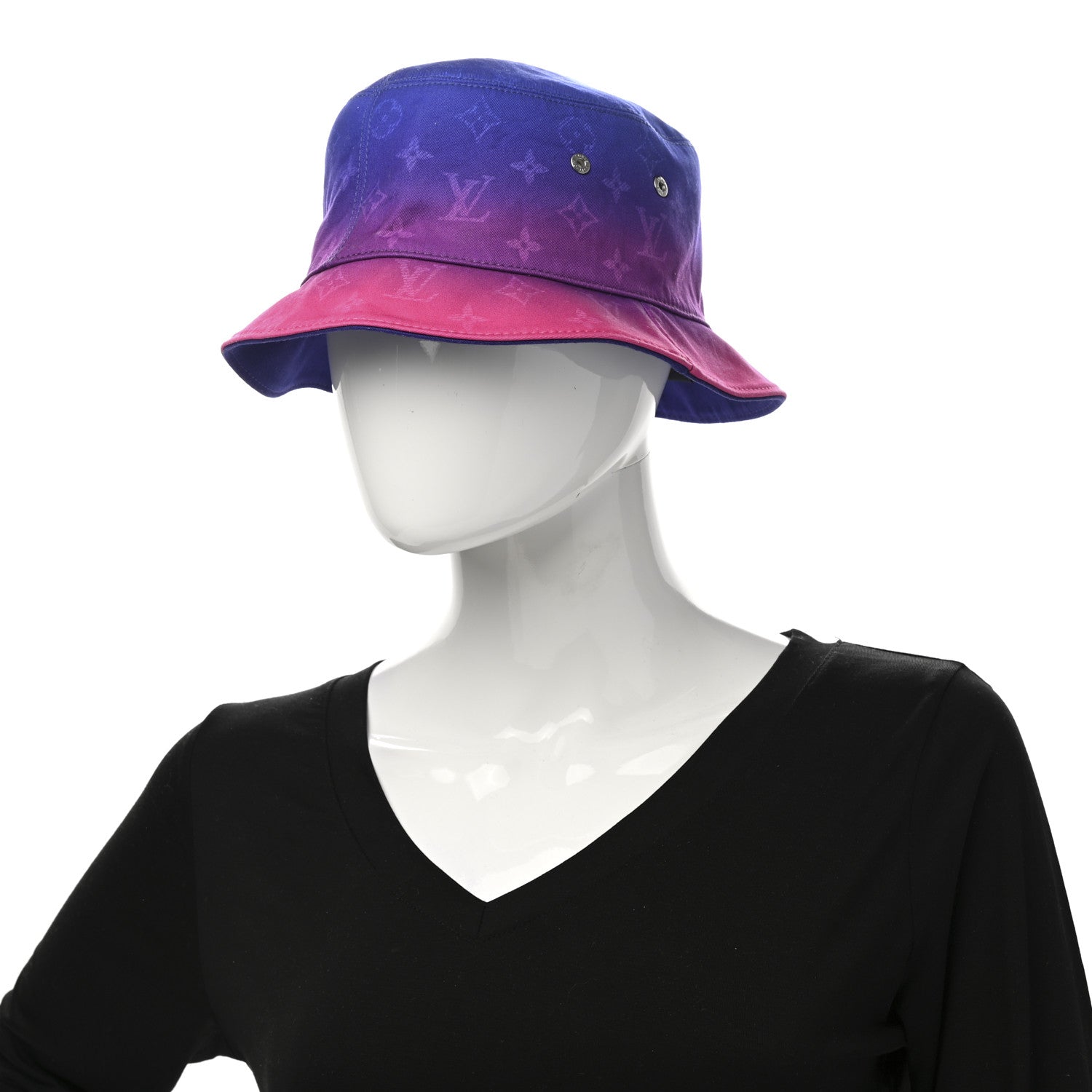 Louis Vuitton Monogram Illusion Reversible Bucket Hat M Pink Purple 2 of 13