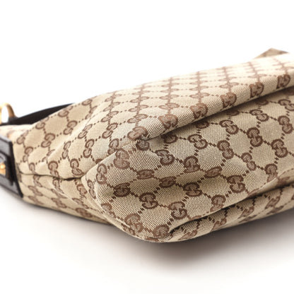 Gucci Monogram Medium Horsebit Chain Hobo Dark Brown 6 of 11