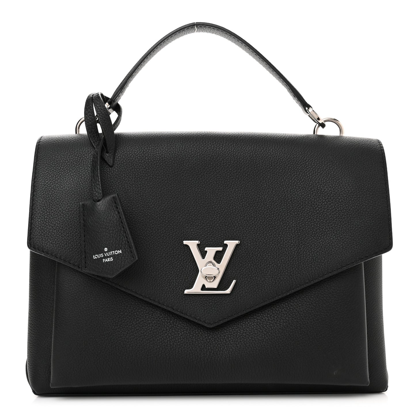 Soft Calfskin My Lockme Top Handle Black