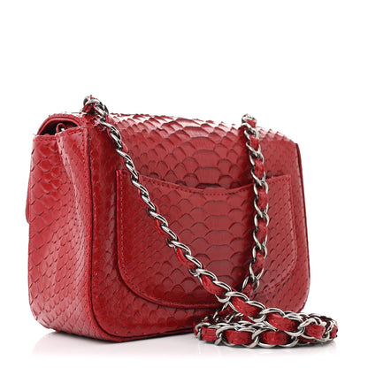 Chanel Snakeskin Mini Square Flap Red 3 of 11
