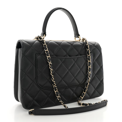 Chanel Lambskin Quilted Medium Trendy CC Flap Dual Handle Bag Black 3 of 10