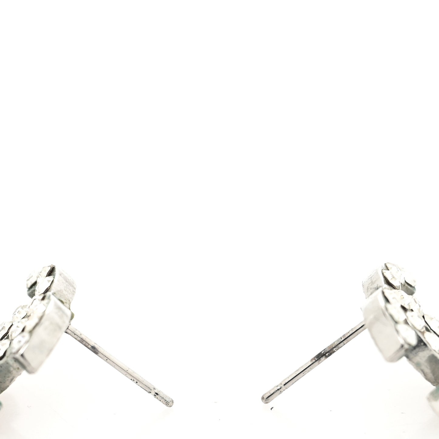 Crystal CC Earrings Silver