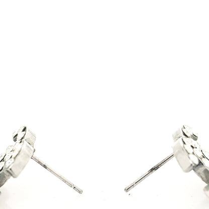 Chanel Crystal CC Earrings Silver 3 of 3