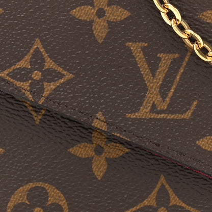 Louis Vuitton Monogram Pochette Felicie Chain Wallet Fuchsia 7 of 10