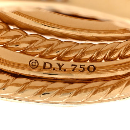 David Yurman 18K Yellow Gold Diamond Tsavorite 15mm Stax Five-Row Ring 60 9 4 of 5