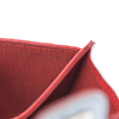 Chanel Lambskin Quilted Tri-Color Card Holder Navy Red Grey 7 of 7