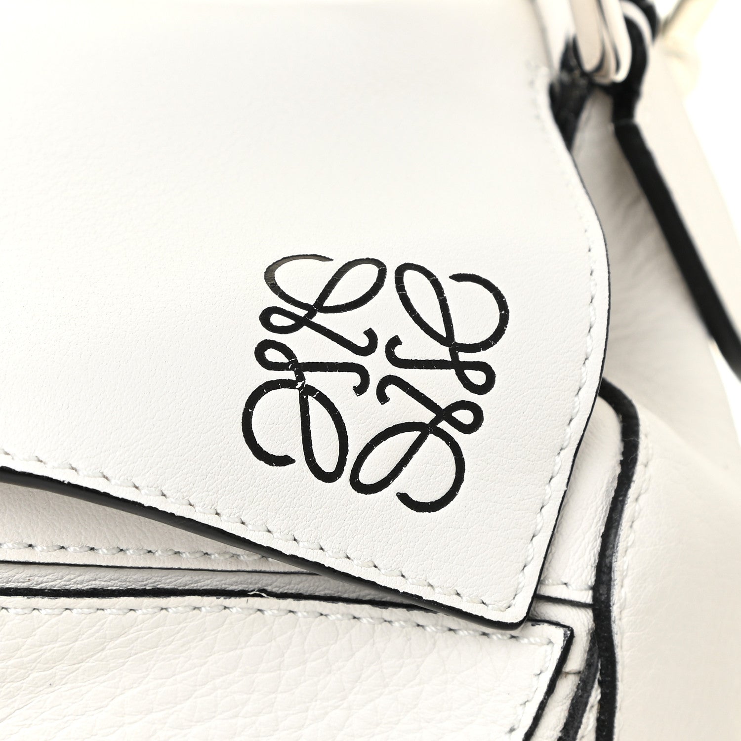 Loewe Calfskin Medium Puzzle Bag White 19 of 19